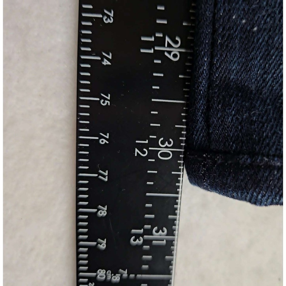 7 For All Mankind Kimmie Straight Leg Jeans Dark Indigo Blue Stretch Size 30 - Picture 5 of 9